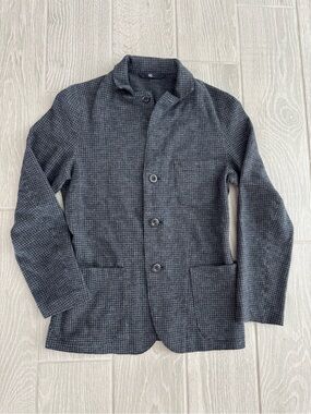 45R 45RPM 100% Wool Lightweight Houndstooth Jacket Made in Japan Size 2 VGUC